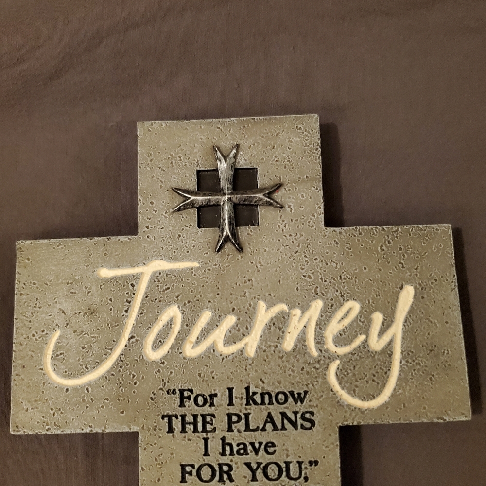 Inspirational Cross Christian Religious Wall Home Gray Decor - Picture 5 of 7